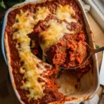 Beef Lombardi Casserole fresh out of the oven